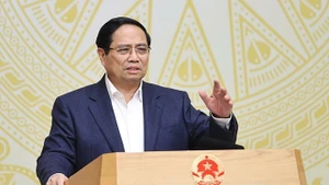 Le Premier ministre Pham Minh Chinh s'exprime. Photo: VNA