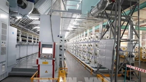 Espace d'exposition du Vietnam au salon Fruit Logistica 2026. Photo : VNA.