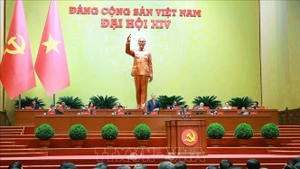 Le secrétaire général du PCV, To Lam, lors du XIVᵉ Congrès national du PCV. Photo : VNA.