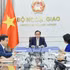 Entretien téléphonique entre le ministre vietnamien des Affaires étrangères, Le Hoai Trung, et le secrétaire mexicain aux Relations extérieures, Roberto Velasco Álvarez. Photo: ministère des Affaires étrangères