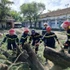 Un arbre tombé près du lycée Nguyen Hong Son, dans le quartier de Xuan Dai, province de Dak Lak, a été dégagé. Photo : VNA.