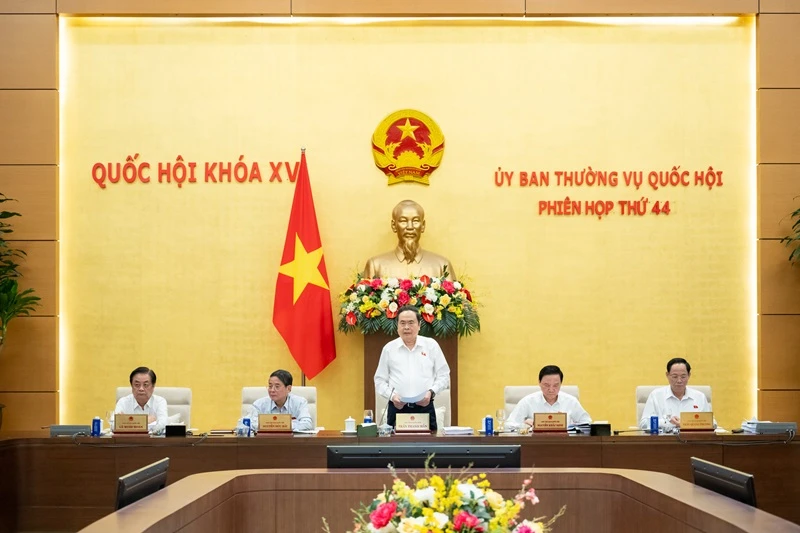 Le président de l'Assemblée nationale Trân Thanh Mân s'exprime lors de l'ouverture. Photo : Quochoi.