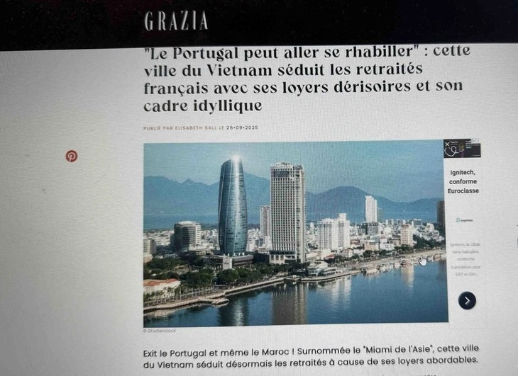 Grazia qualifie Da Nang de “Miami de l’Asie”, nouvelle destination privilégiée des retraités français. Photo : VNA. Grazia qualifie Da Nang de “Miami de l’Asie”, nouvelle destination privilégiée des retraités français. Photo : VNA.