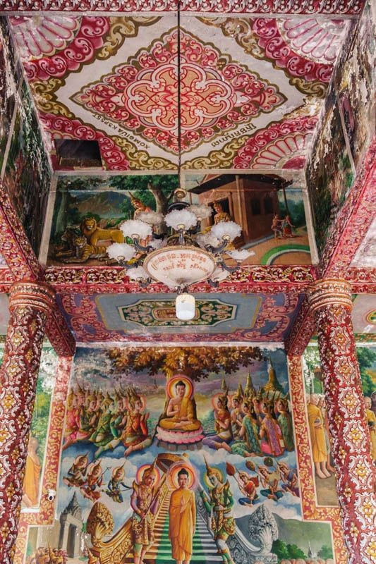 Peintures murales bouddhistes à la pagode de Som Rong. Photo : Chris Schalkx