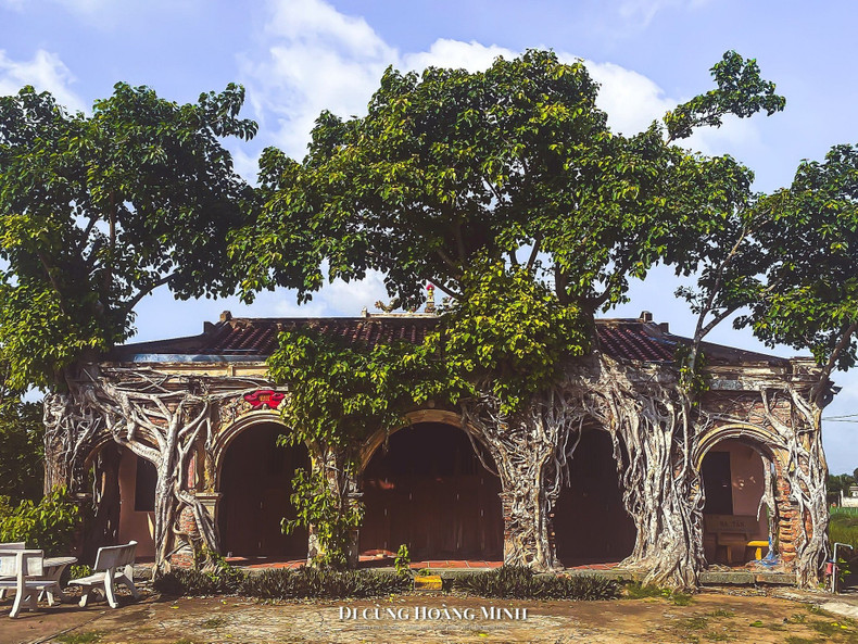 Vieille de plus de 100 ans, la maison communale de Tan Dong est non seulement un site historique, mais aussi une destination prisée des visiteurs pour sa beauté unique en son genre. Photo : Hoang Minh/vietnamnet.vn dinh2.jpg