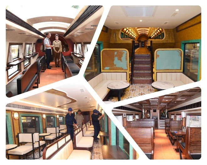 L’intérieur allie style classique et modernité : boiseries, éclairage doux, motifs inspirés de l’ancien Hanoi. L’intérieur allie style classique et modernité : boiseries, éclairage doux, motifs inspirés de l’ancien Hanoi.