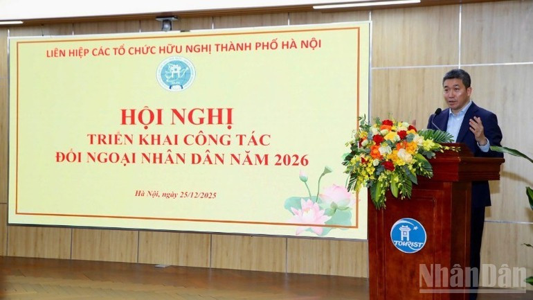 Selon le président de l’UOAV, Phan Anh Son, dans un contexte où l’année 2026 marque une nouvelle phase de développement pour la capitale et le pays, avec tant d’opportunités que de défis majeurs, la diplomatie populaire bénéficiera d’une attention accrue et se verra confier des responsabilités et un rôle de plus en plus importants. Photo : NDEL
