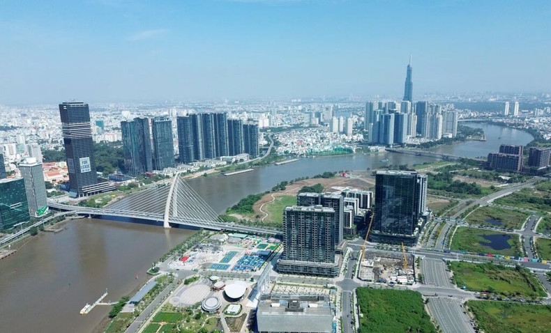 Le Centre financier international à Hô Chi Minh-Ville sera aménagé dans les quartiers de Saigon, Bên Thành et Thu Thiêm. Photo : VNA Le Centre financier international à Hô Chi Minh-Ville sera aménagé dans les quartiers de Saigon, Bên Thành et Thu Thiêm. Photo : VNA