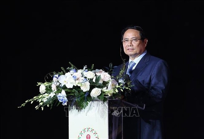 Le Premier ministre Pham Minh Chinh lors de la cérémonie d'ouverture du Festival. Photo : VNA. Le Premier ministre Pham Minh Chinh lors de la cérémonie d'ouverture du Festival. Photo : VNA.
