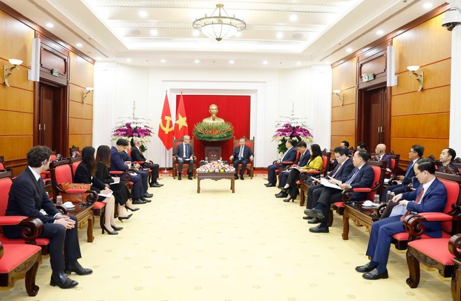 Lors de la réception. Photo : VNA