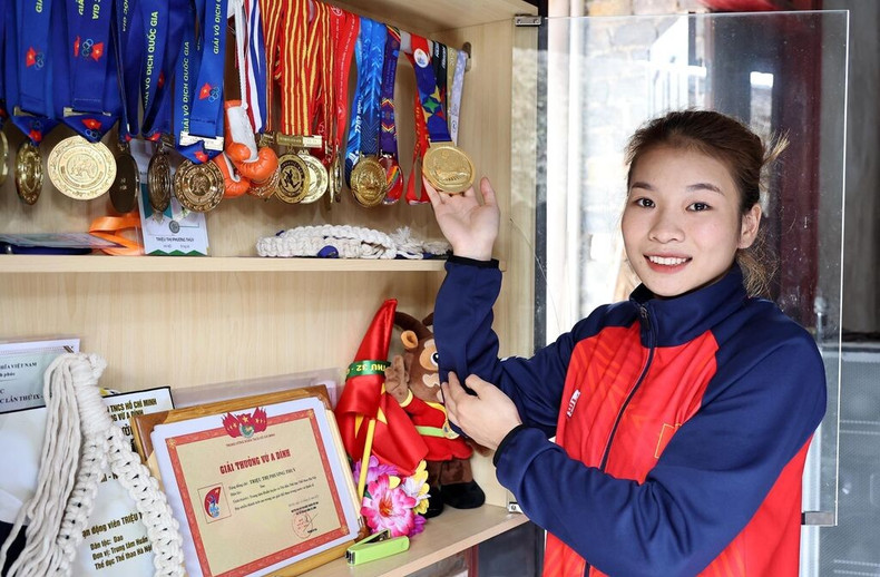 La sportive Trieu Thi Phuong Thuy. Photo : VNA. La sportive Trieu Thi Phuong Thuy. Photo : VNA.