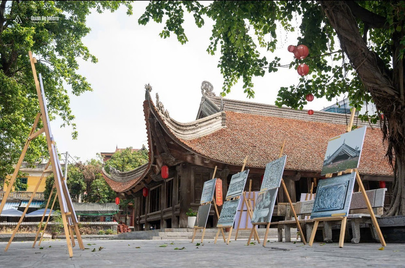 La maison communale de Dinh Bang est considérée comme un lieu de conservation de la mémoire culturelle des habitants du Kinh Bac - berceau du chant « quan ho ». Photo : Quan ho intern La maison communale de Dinh Bang est considérée comme un lieu de conservation de la mémoire culturelle des habitants du Kinh Bac - berceau du chant « quan ho ». Photo : Quan ho intern
