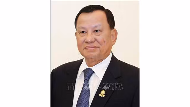 Le Président du Sénat du Cambodge, Samdech Say Chhum. Photo : VNA.