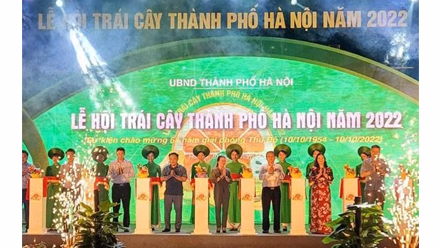 Le Festival des fruits de Hanoï en 2022 s'est ouvert le 6 octobre au parc Thông Nhât. Photo : NDEL.