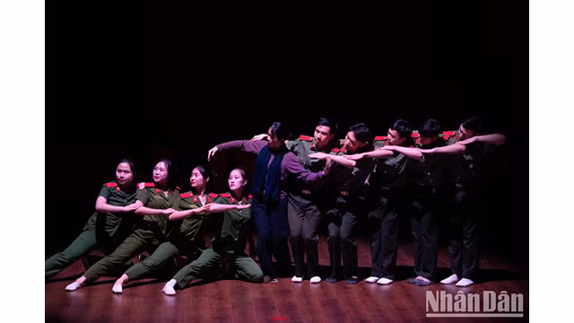 Un numéro artistique lors du concours « Mélodies de la jeunesse » en 2023. Photo: NDEL