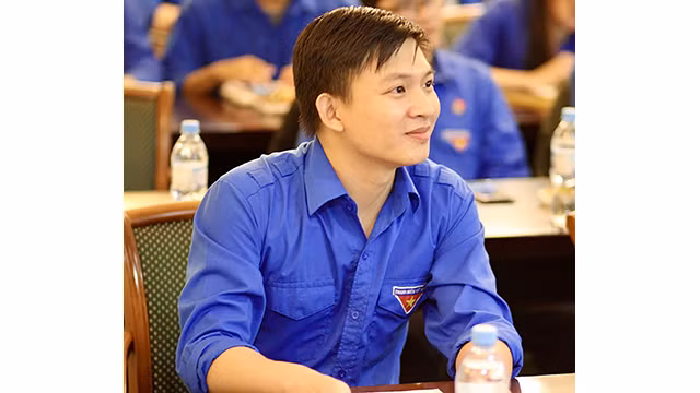 Le secrétaire adjoint de l'Union de la Jeunesse communiste Hô Chi Minh en Russie, Lê Huynh Duc. Photo : baoquocte.vn
