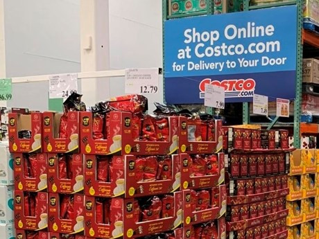 Actuellement, aux États-Unis, Trung Nguyên Legend distribue son café G7 dans le réseau Costco, avec près de 800 points de vente. Photo : TNO.