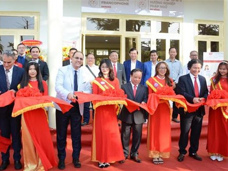 Cérémonie d'ouverture du Centre d'employabilité francophone de Dà Nang. Photo : VNA.