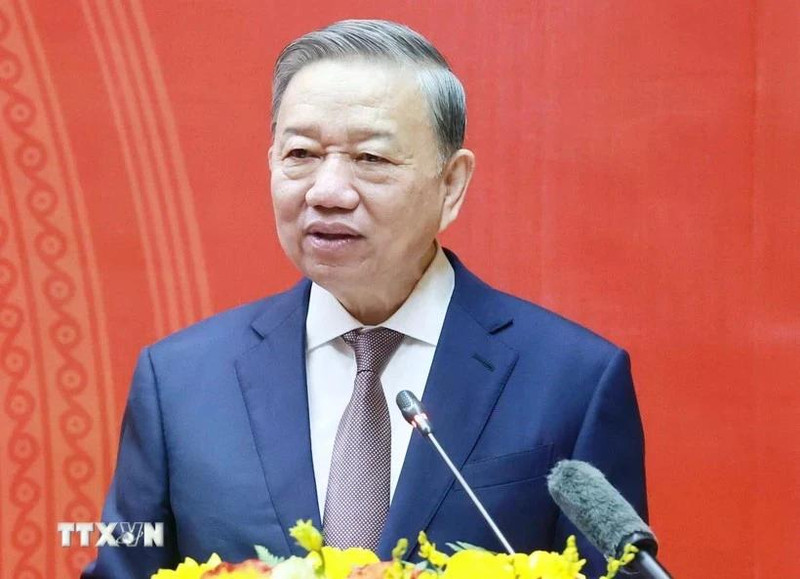 Le secrétaire général du Comité central du Parti communiste du Vietnam, To Lam. Photo : VNA. 
