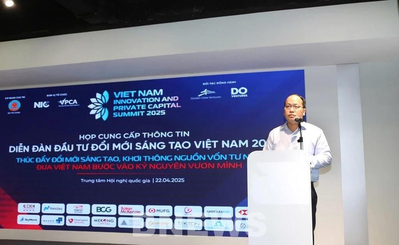 Le directeur du Centre national de l'innovation (NIC), Vu Quoc Huy s'exprime lors de l'événement. Photo : NIC. 