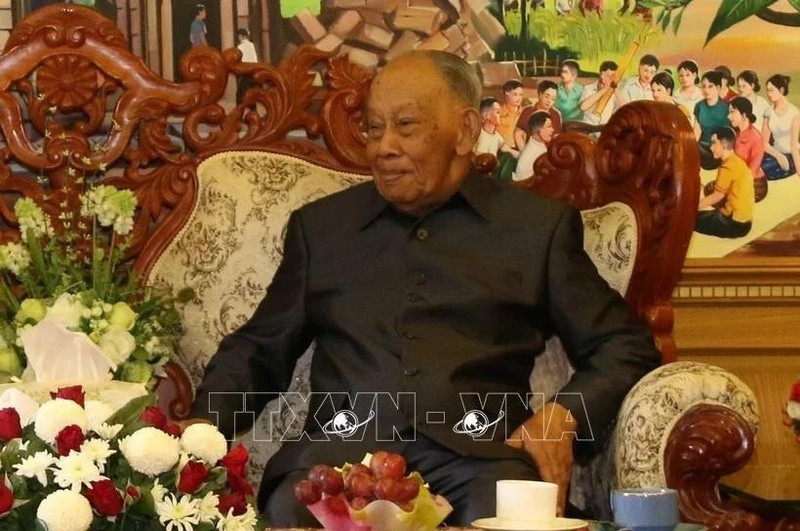 Le général Khamtay Siphandone, ancien président du Parti populaire révolutionnaire lao et ancien président lao. Photo : VNA. 
