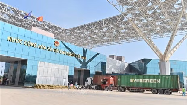 La porte frontalière de Mong Cai à Quang Ninh. Photo : VNA.