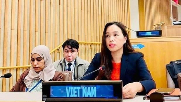 Lê Thi Minh Thoa, cheffe adjointe de la Mission permanente du Vietnam auprès des Nations Unies. Photo: dangcongsan.vn