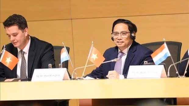 Le Premier ministre Pham Minh Chinh lors du forum. Photo : VNA.