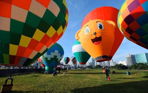 Les montgolfières vont colorer le ciel de Hô Chi Minh-Ville. Photo d’illustration : thanhnien.vn
