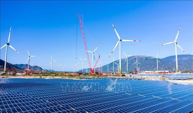Un complexe énergétique renouvelable investi par le groupe Trung Nam dans le district de Thuân Bac, province de Ninh Thuân. Photo : VNA.
