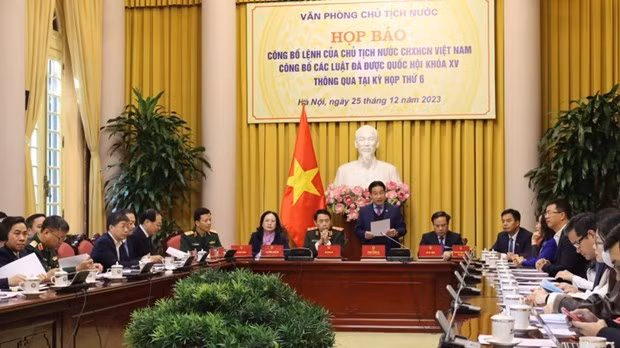 Conférence de presse du Bureau présidentiel. Photo : VNA.