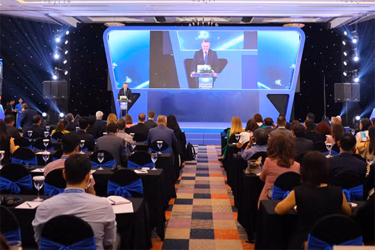 La vue générale du 2e Forum d'innovation dans le secteur de la santé. Photo : VGP.