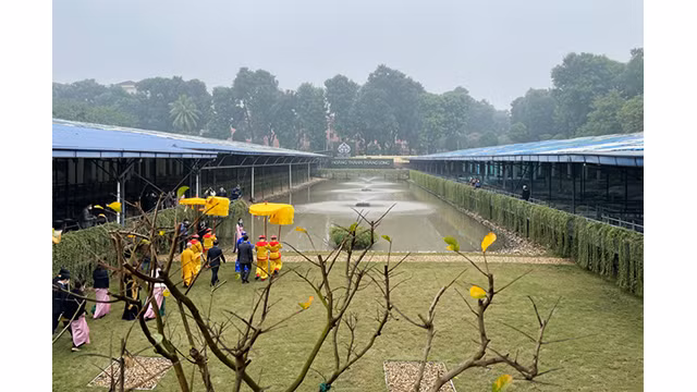 Le Centre de conservation du patrimoine de Thang Long - Hanoï organisera un espace d’exposition sur les activités de célébration du Nouvel An lunaire traditionnel, reconstituant l'atmosphère d'accueil du Nouvel An sacré et chaleureux avec de belles coutumes pendant le Têt traditionnel du pays (Nouvel An lunaire). Photo : hanoimoi.vn
