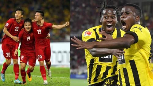 La sélection masculine de football du Vietnam rencontra le club allemand Borussia Dortmund à 7h ce mercredi soir au stade national de My Dinh, à Hanoi. Photo d'illustration : VOV.