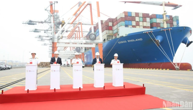Le terminal à conteneurs Tan Cang-Cai Mep a manutentionné son millionième TEU en 2024. Photo: NDEL