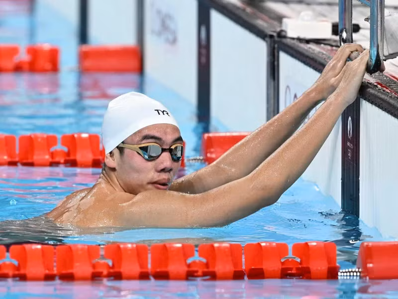  Le nageur Huy Hoang était attendu, mais ses performances ont décliné aux Jeux olympiques de 2024. Photo : GETTY