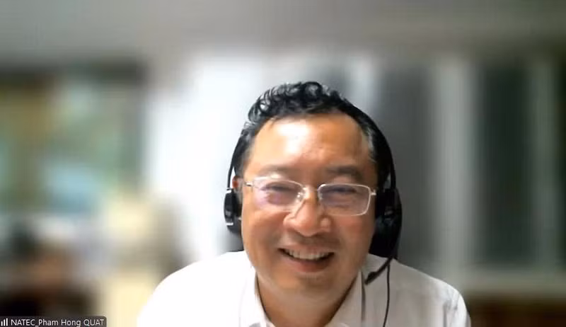 Le directeur du Département de l’Entrepreneuriat et des Entreprises Technologiques, Pham Hong Quat, a prononcé le discours d’ouverture du séminaire.Photo : vneconomy.vn