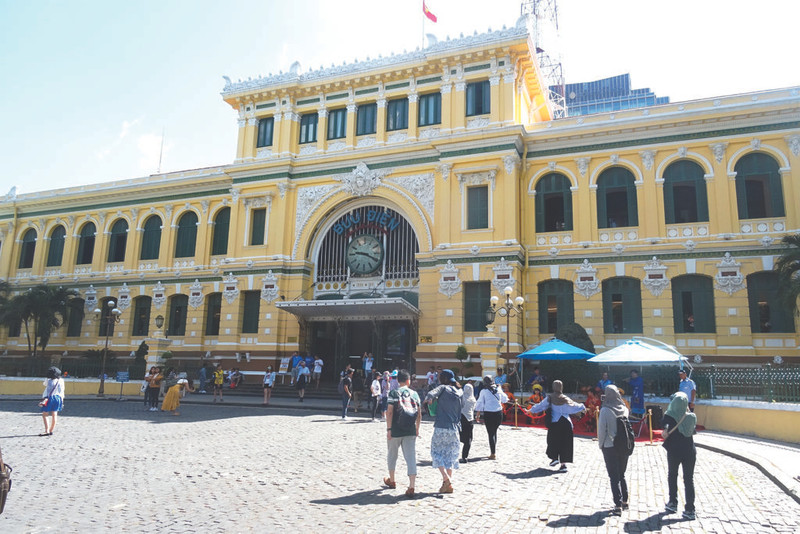 La Poste centrale de Hô Chi Minh-Ville. Photo : VNA/CVN 