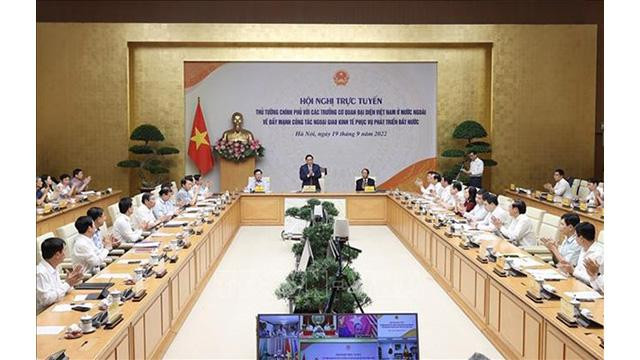 Panorama de la visioconférence. Photo: VNA