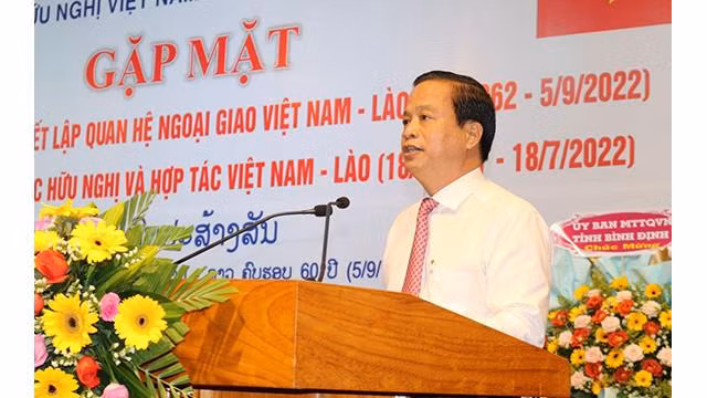 Le vice-président permanent du Comité populaire provincial de Binh Dinh, Nguyên Tuân Thanh, s'exprime lors de l'événement. Photo: binhdinh.gov.vn