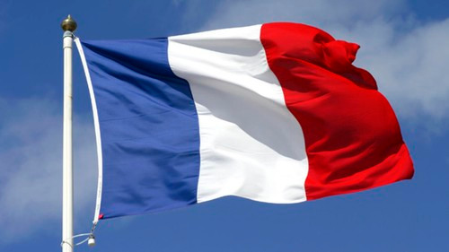 Le drapeau français. Photo : VNA.