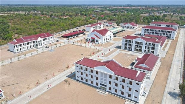 L'internat de culture ethnique de l'Armée populaire lao construite avec un financement vietnamien. Photo : VNA.