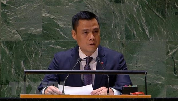 L'ambassadeur Dang Hoàng Giang, chef de la délégation vietnamienne auprès de l'ONU. Photo : VNA.