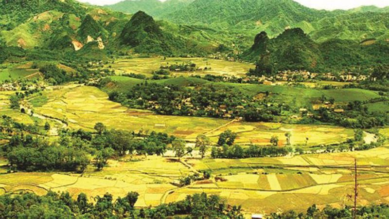 Le paysage sauvage du village d’U (district de Tân Son, province de Phu Tho, au Nord). Photo : Luong Tuân/VNA.