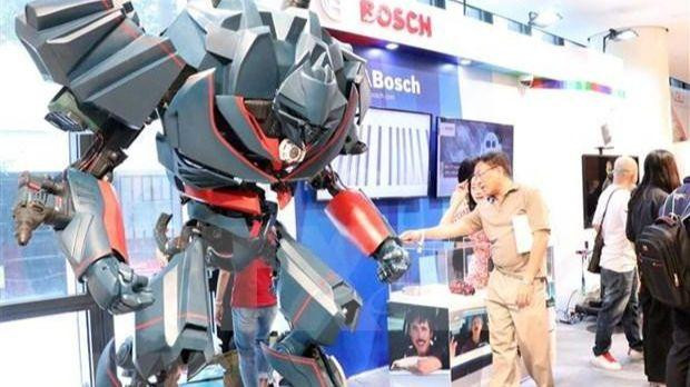 Un stand de la société allemande Bosch au Festival "Pièces d'Allemagne" à Hô Chi Minh-Ville en 2020. Photo : VNA.