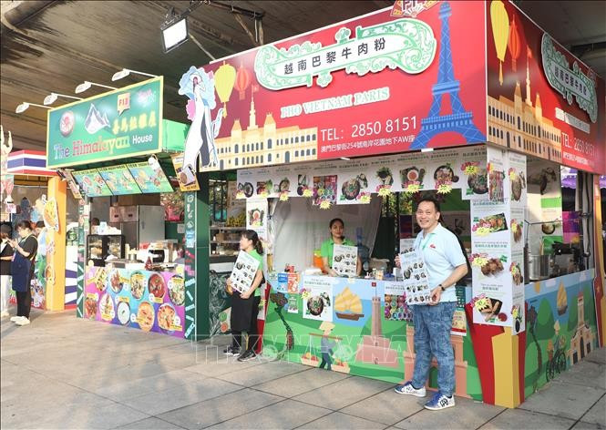 Stand du Vietnam au 24e Festival gastronomique de Macao (Chine). Photo : VNA.