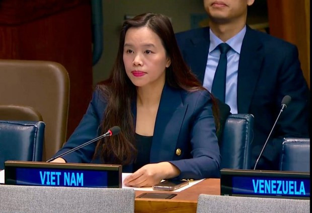 La ministre conseillère Lê Thi Minh Thoa, représentante permanente adjointe du Vietnam auprès de l’ONU. Photo : VNA.