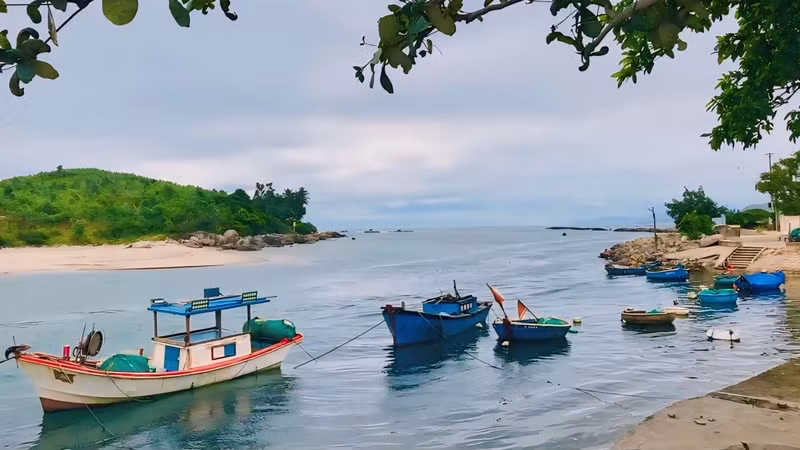 L’estuaire de Sa Huynh, lieu où les bateaux vont à la mer. Photo : VOV.