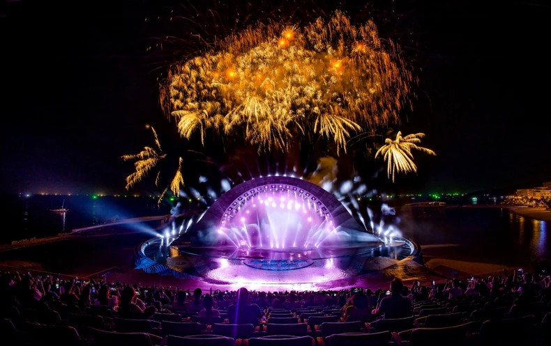 Le spectacle de classe mondiale « Le Baiser de la mer ». Photo: NDEL
