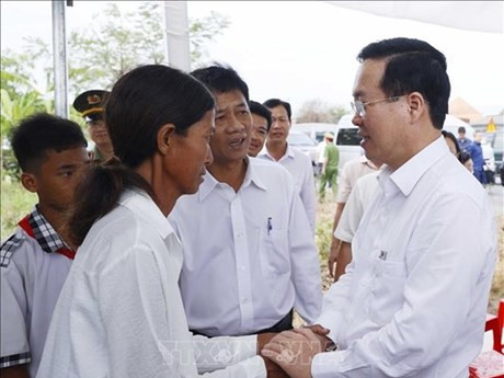 Soc Trang étant une province frontalière dont la population ethnique khmère représente un tiers de sa population et souvent touchée par des catastrophes naturelles. Photo : VNA